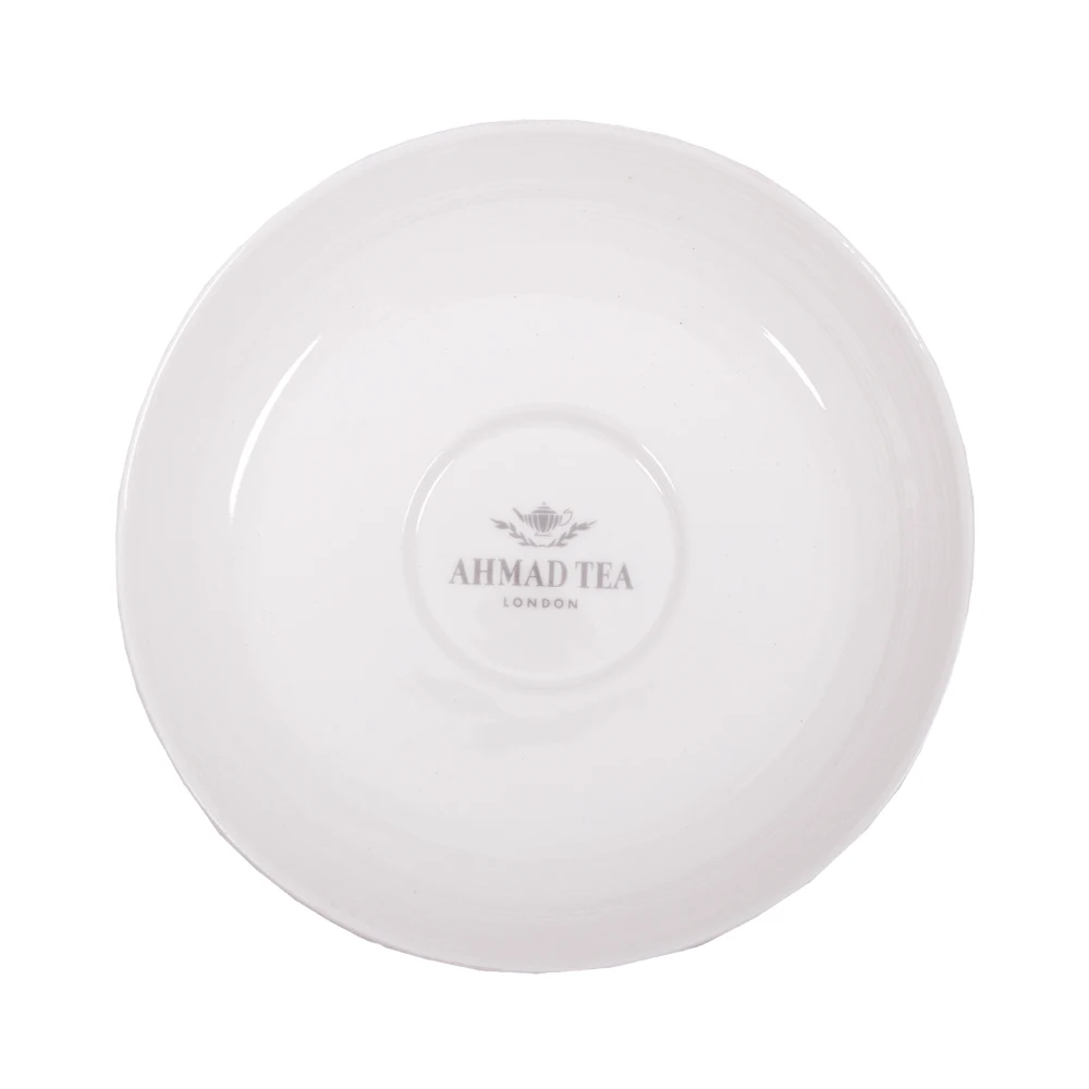 A pair of Tea &quotAhmad Tea&quot White ceramic 290 ml cup saucer set tableware |