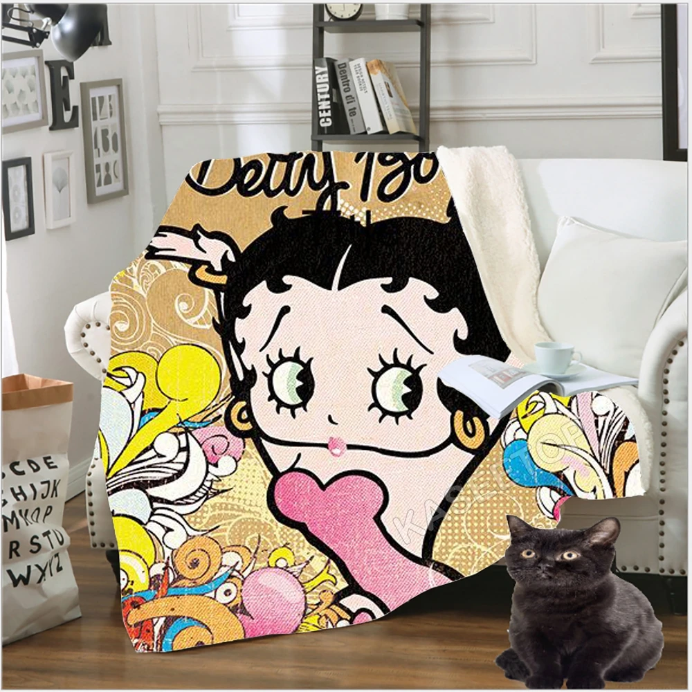 Новейшее 3D одеяло Бетти боп-с для девочек милое стула путешествий кемпинга