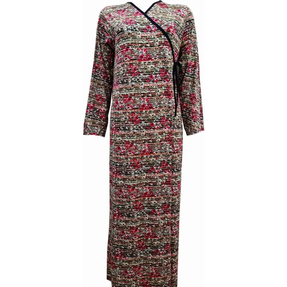Молитвенное платье из вискозной ткани, женское Молитвенное платье с красными цветами