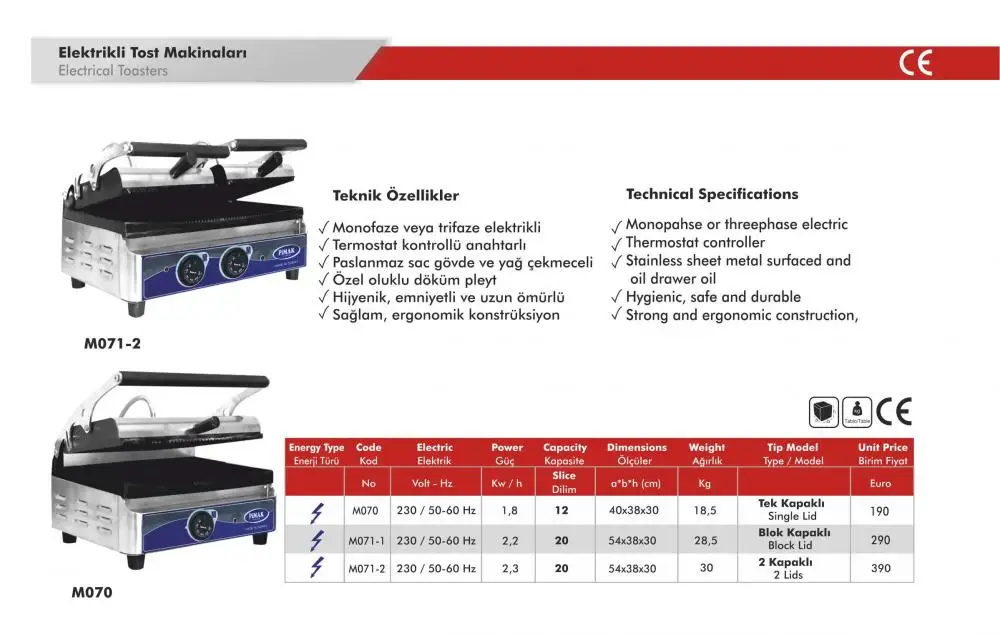 Коммерческий гриль тостерный аппарат для приготовления сандвика Panini PressToast