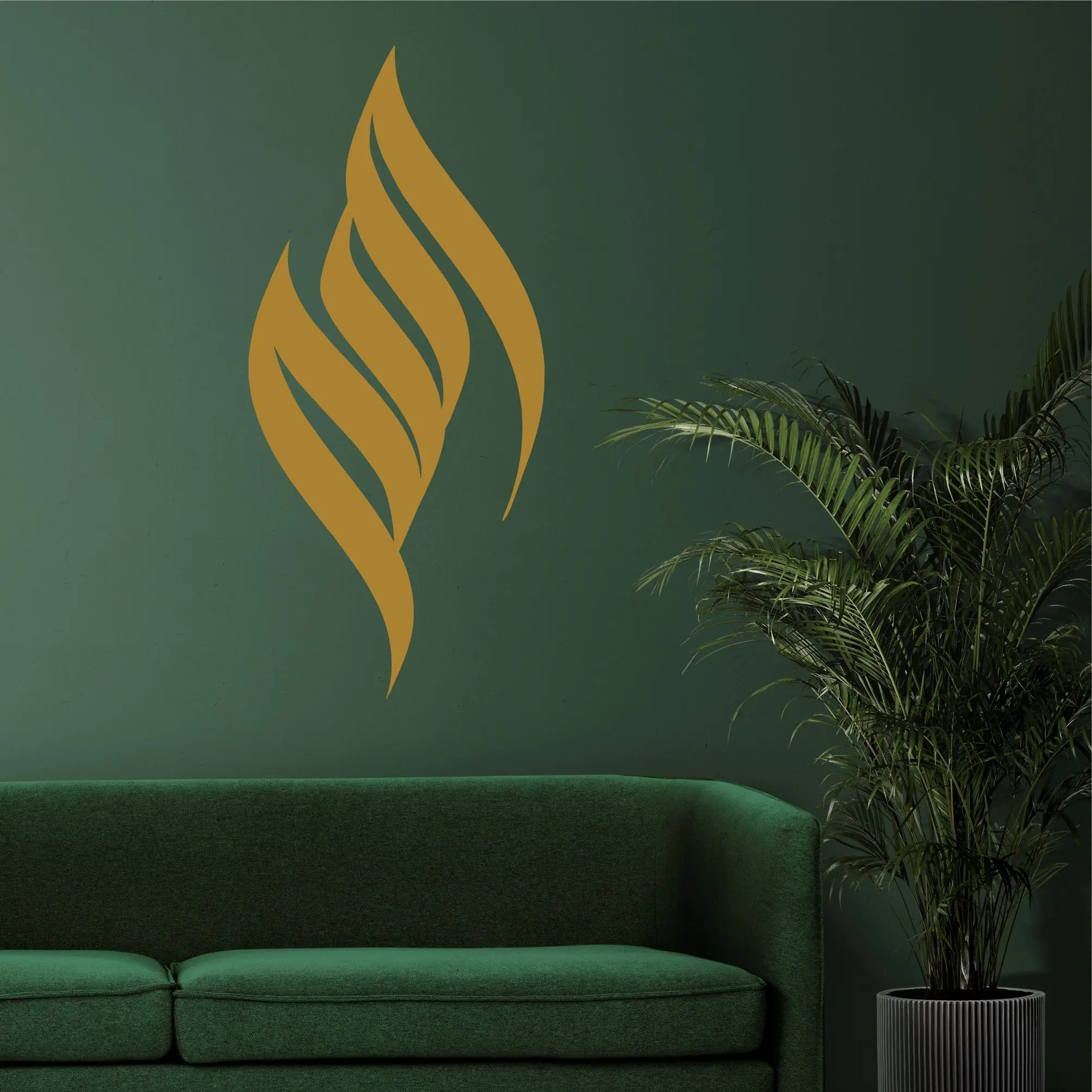 

Etgdecor Allah Metal Wall Decor Gold Metal Wall Art Eloctrostatic Painting Indoor and Outdoor Usage