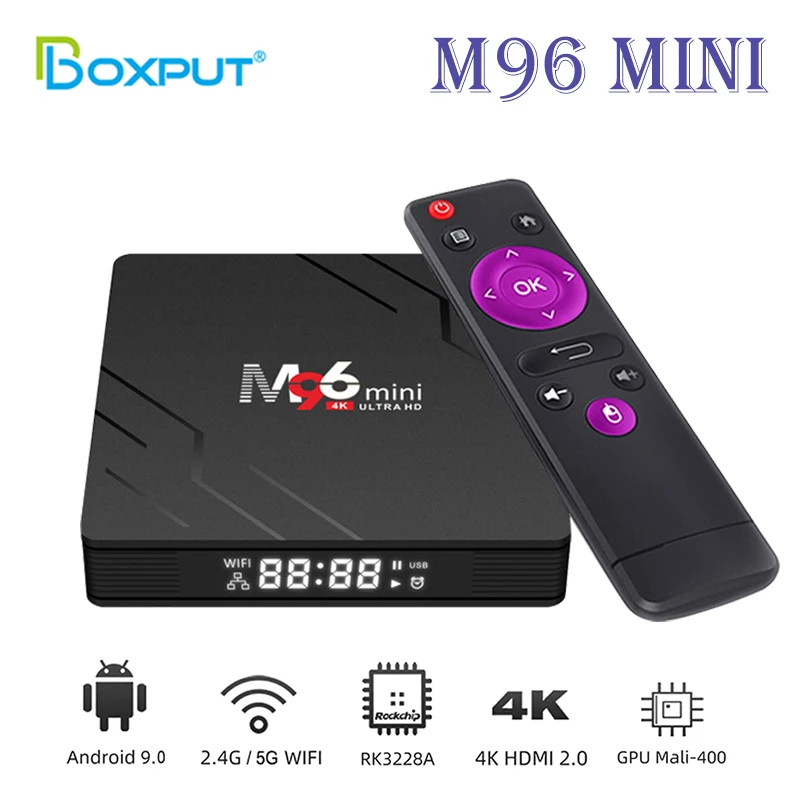 Мини ТВ приставка OTT M96 Android 9 0 RK3228A 4K 2 ГБ 16 медиа плеер встроенный Wi Fi 4 ГГц/телефон