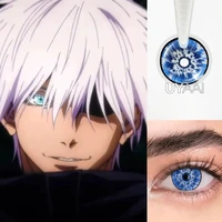 Pair Cosplay Color Contact Lenses for Eyes Anime Accessory Anime Len Halloween Gojo Satoru Lenses Blue Lenses