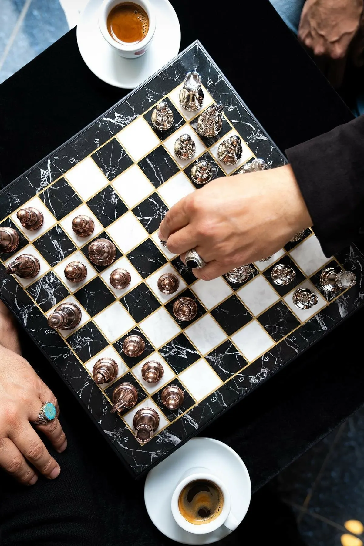

Das Bitte классический хромированный Литой (36 см x 36 см) первоклассный Роскошный Мраморный Шахматный набор с нагрудником Das Bitte классический хром...