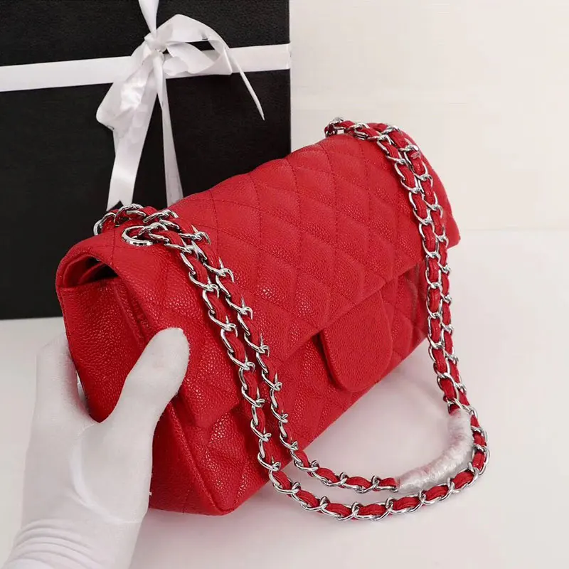 Фиолетовый Икра cadeia saco de ombro das mulheres marca de luxo de couro real da qualidade превосходный дизайн Classico da moda bolsas - Цвет: Фиолетовый