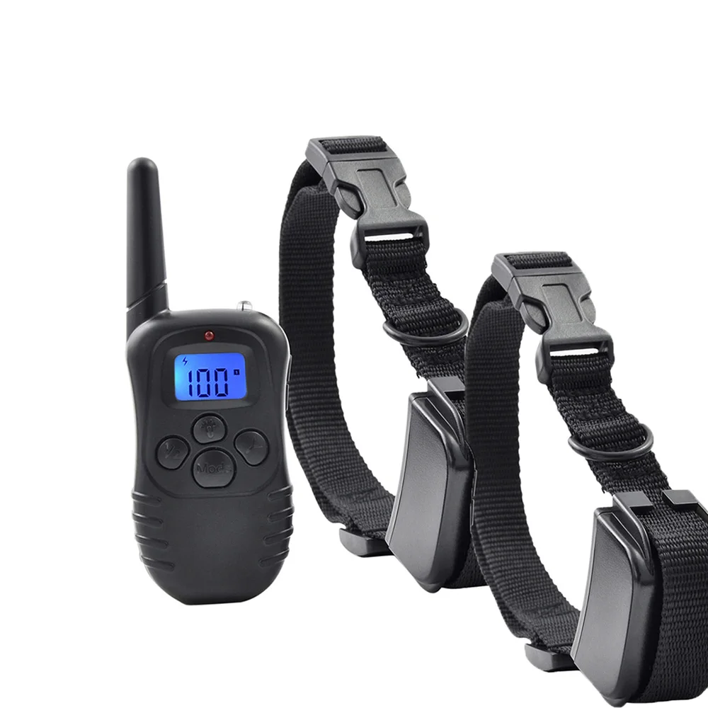 

Vibration electric shock remote dog training device 998D electronic bark control pet training collar forb 2 dogs