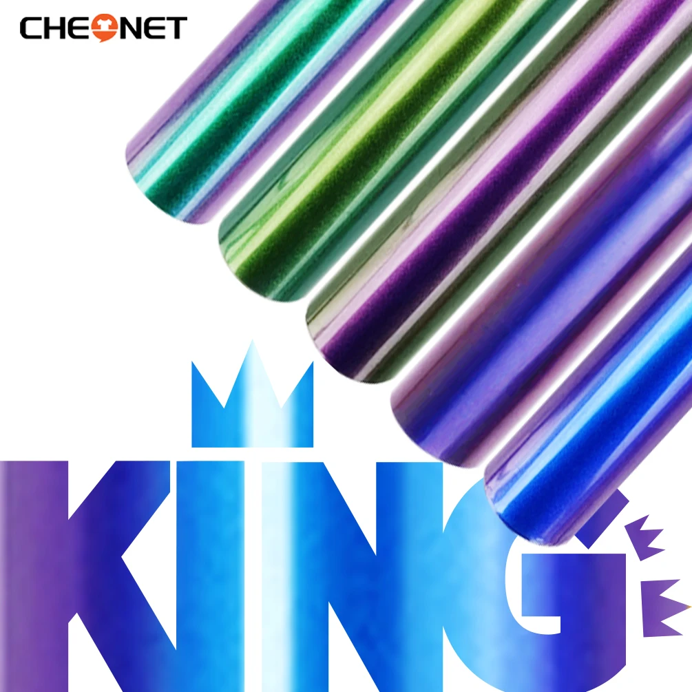 

Chameleon HTV Heat Transfer Vinyl Iron On Vinyl for T-Shirt Chameleon Gradient Change Luxury Color HTV Sheet for Cricut