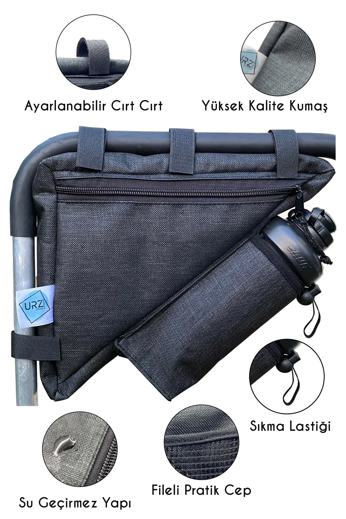 

Водонепроницаемая велосипедная сумка, треугольная Регулируемая сумка для горных и дорожных велосипедов, универсальная сумка с резервуаро...