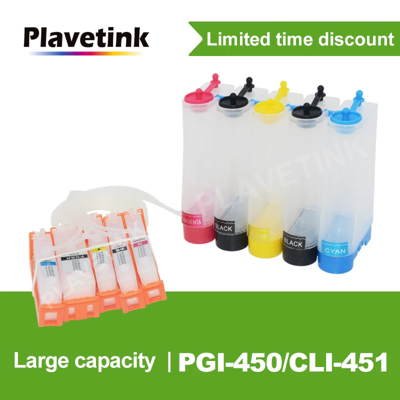 

Plavetink PGI 450 CLI 451 СНПЧ система беспрерывной подачи чернил для принтера Canon PIXMAC MX924 IX6540 IX6840 IP8740 принтер с чип сброса