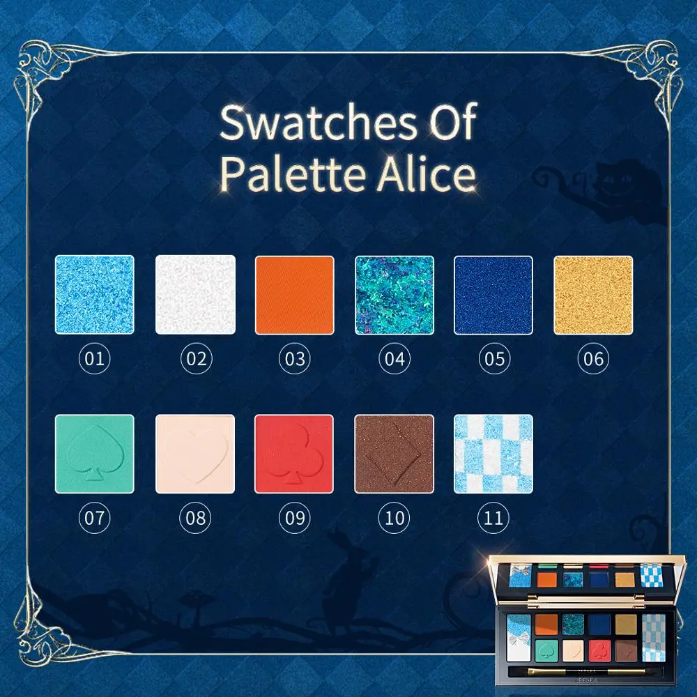 ZEESEA Eyeshadow Palette 12 Colors - British Museum Alice in Wonderland Series Matte and Glitter Eye Shadow image 4