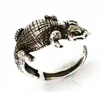 Alligator Shape Ring Silver Handmade Men's for Bikers Special Gift Women & Man Punk Fashion Jewelry Made In Turkey