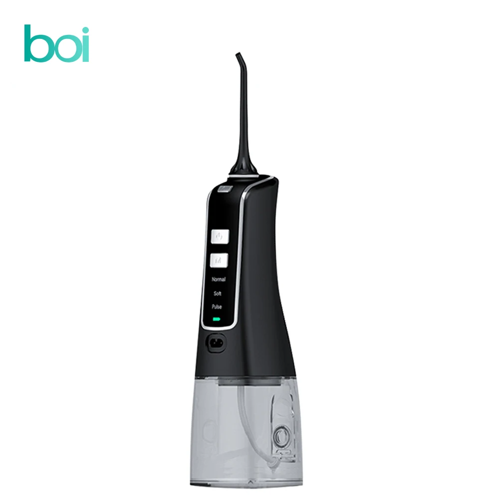 

[Boi] IPX7 Pulse Flosser 3 Modes 200ml Water Tank Travel Floss Portable Device Teeth Whitening Oral Irrigator Dental Cleaner Jet