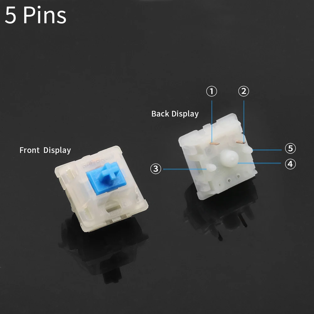 Кнопочный переключатель GATERON SMD для механической клавиатуры RGB 5-контактный
