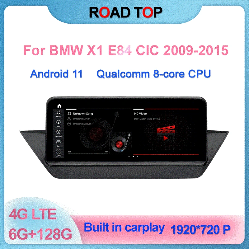10 25 ”Qualcomm Android 11 Стерео головное устройство для BMW X1 E84 CIC 2009-2015 с CarPlay Авто GPS радио
