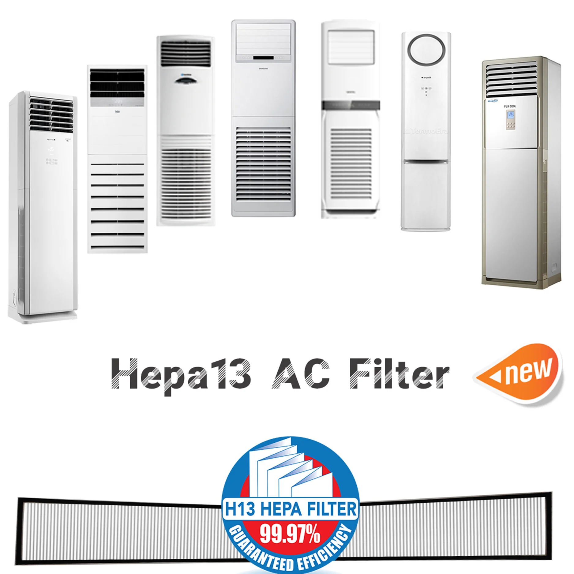 

Air Conditioning A.C Hepa 13 Filter Home, Office, Wall Type Hepa Air Conditioner