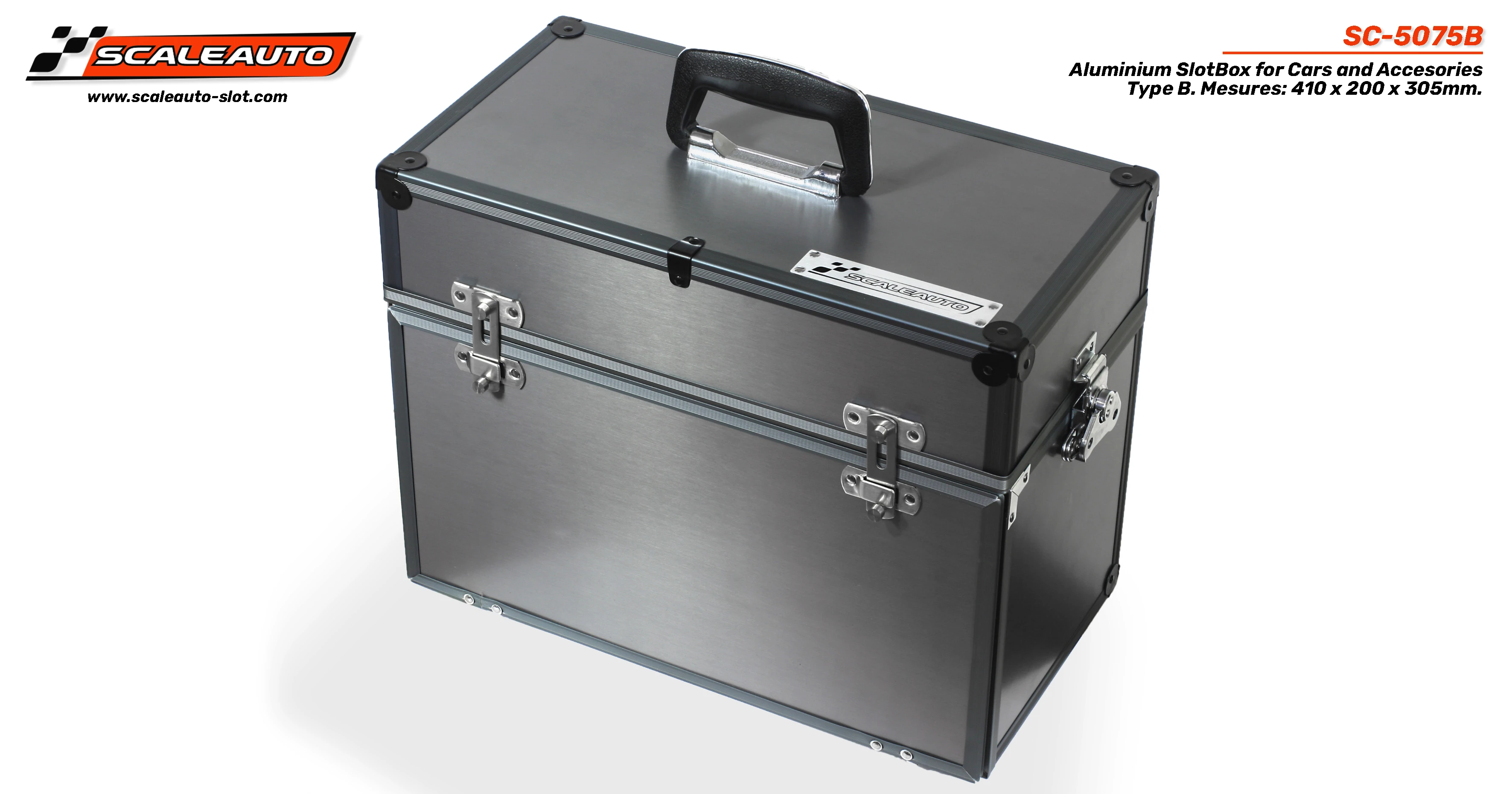 Чехол SCALEAUTO SlotBox для автомобилей и аксессуаров типа B. Измерений 410x200x305mm. |