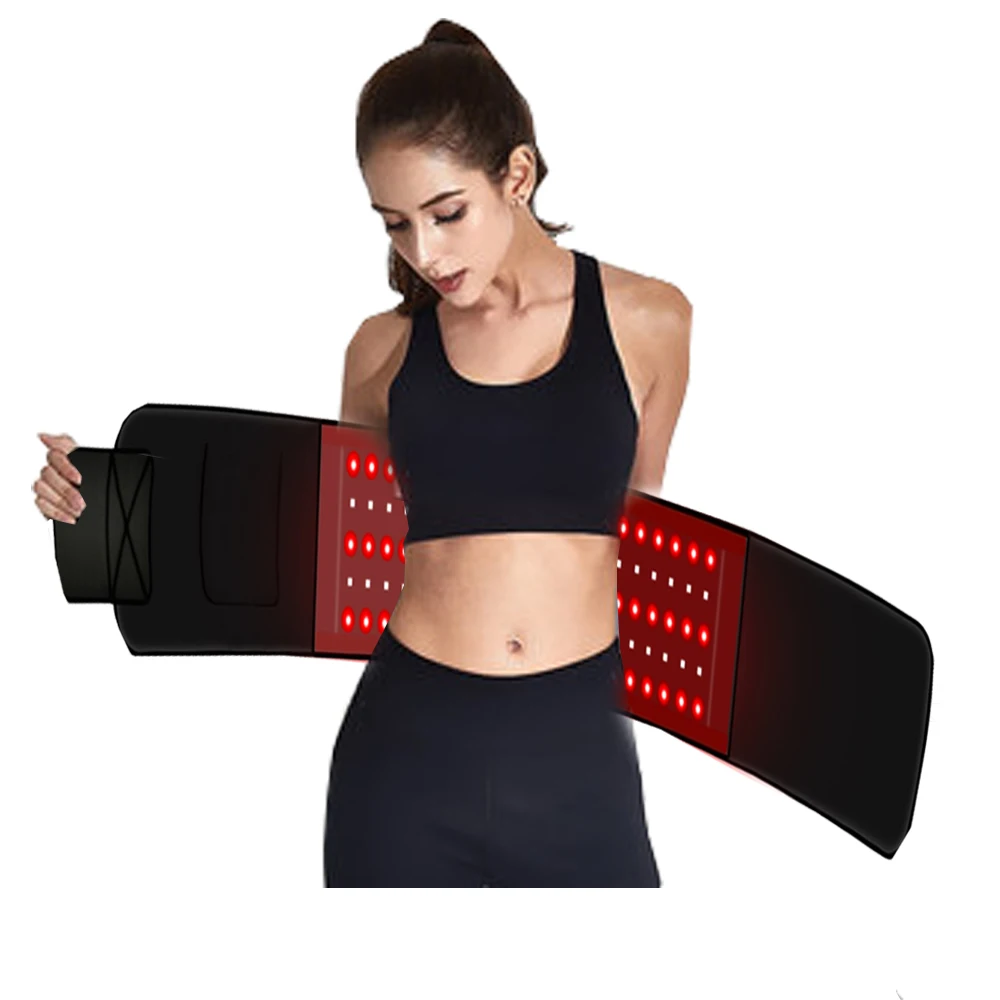 IDEAREDLIGHT Red Infrared LED Light Therapy Belt 850660nm Back Pain Relief Wrap Weight Loss Slimming Machine Waist Heat Massager