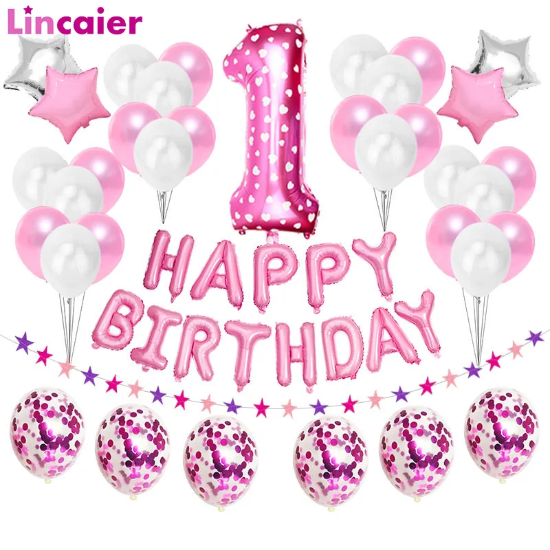 Вечерние гирлянды для первого дня рождения девочек 37 шт. украшение маленьких