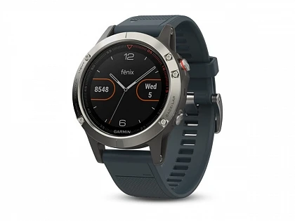 Garmin Fenix 5 серебристые с синим ремешком|Фитнес-трекеры| |