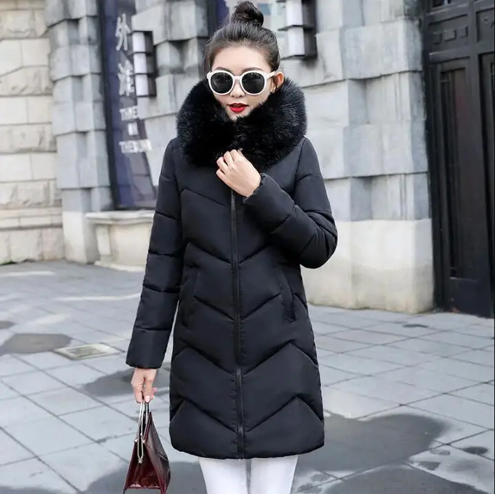 Модный Европейский стиль жилет для женщин большое манто veste hiver A capuche longue coton Parkas