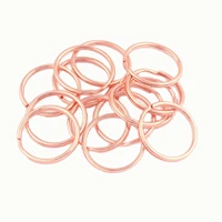 20mm rose gold split key ring jump ring key ring loop metal clasp connector trigger clip buckles jewelry making dog collar suppl