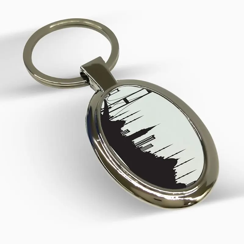

Personalized Oval Metal Key Chain