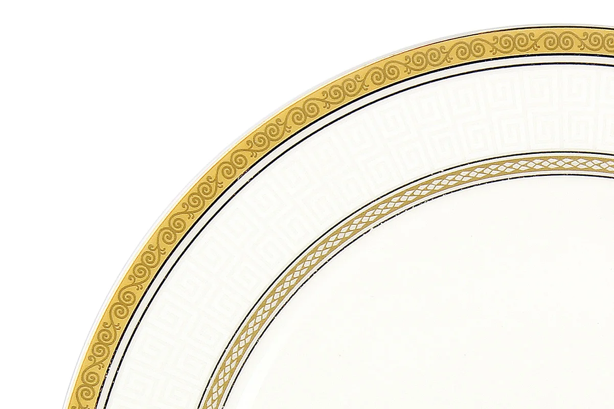 Тарелка десертная 20см круг Греческий узор SX-P803 | Дом и сад