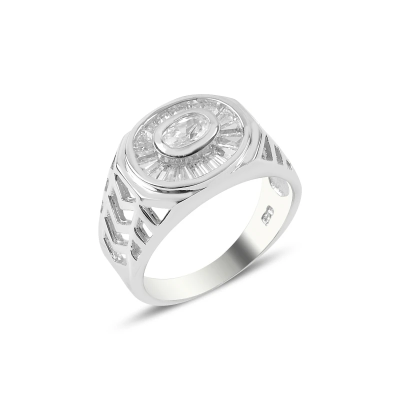 

Серебряное 925 пробы кольцо с цирконием