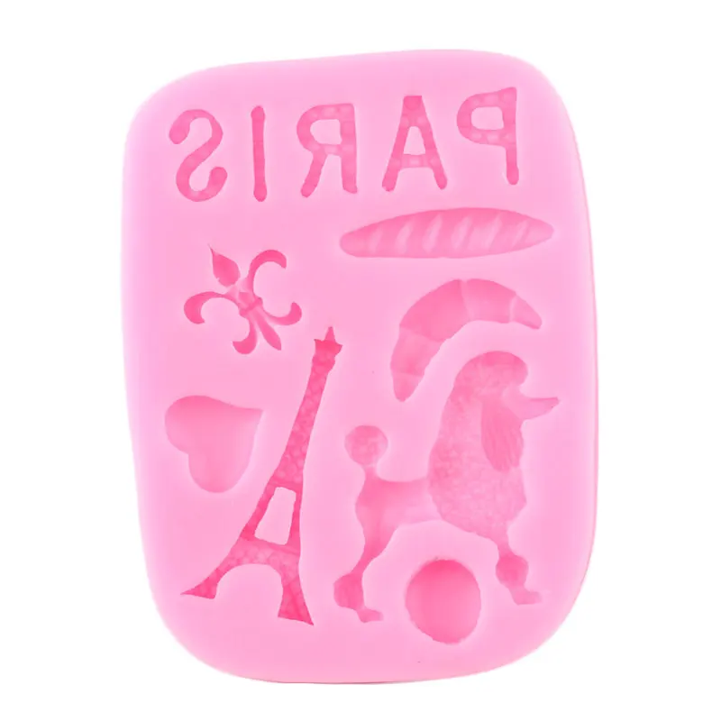 Париж Эйфелева башня силиконовые формы для взрослых пуделей рельеф Топпинг