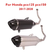 motorcycle full exhaust system connect link tube front header pipe muffler escape tip silencer for honda pcx150 pcx125 2017 2020