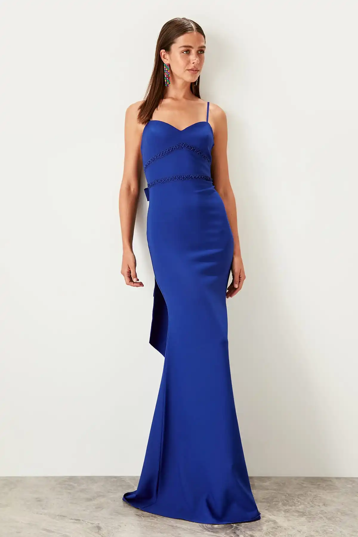 Trendyol вечернее платье с бантом TPRSS19BB0363|Вечерние платья| |