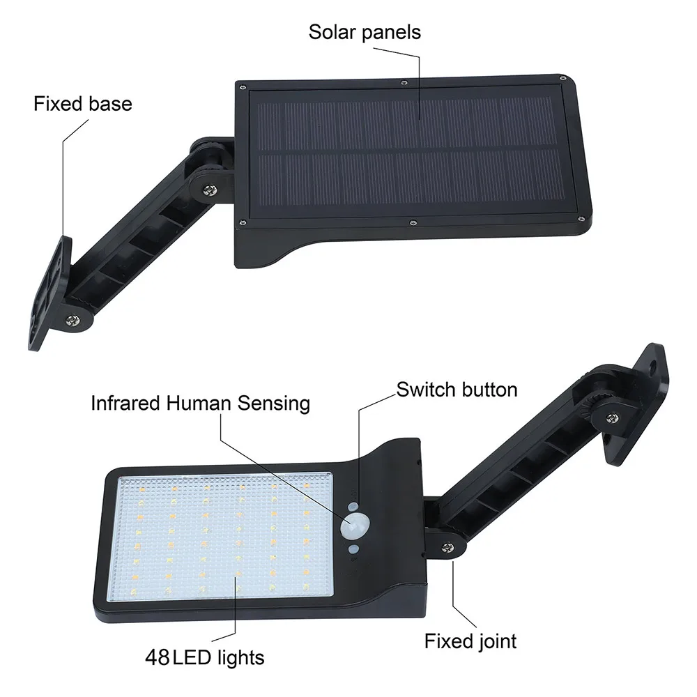 

36/48/50LED Solar Light Remote Control Solar Light 1.5W PIR Motion Sensor IP65 Outdoor Solar Wall Street Lights Waterproof Lamps