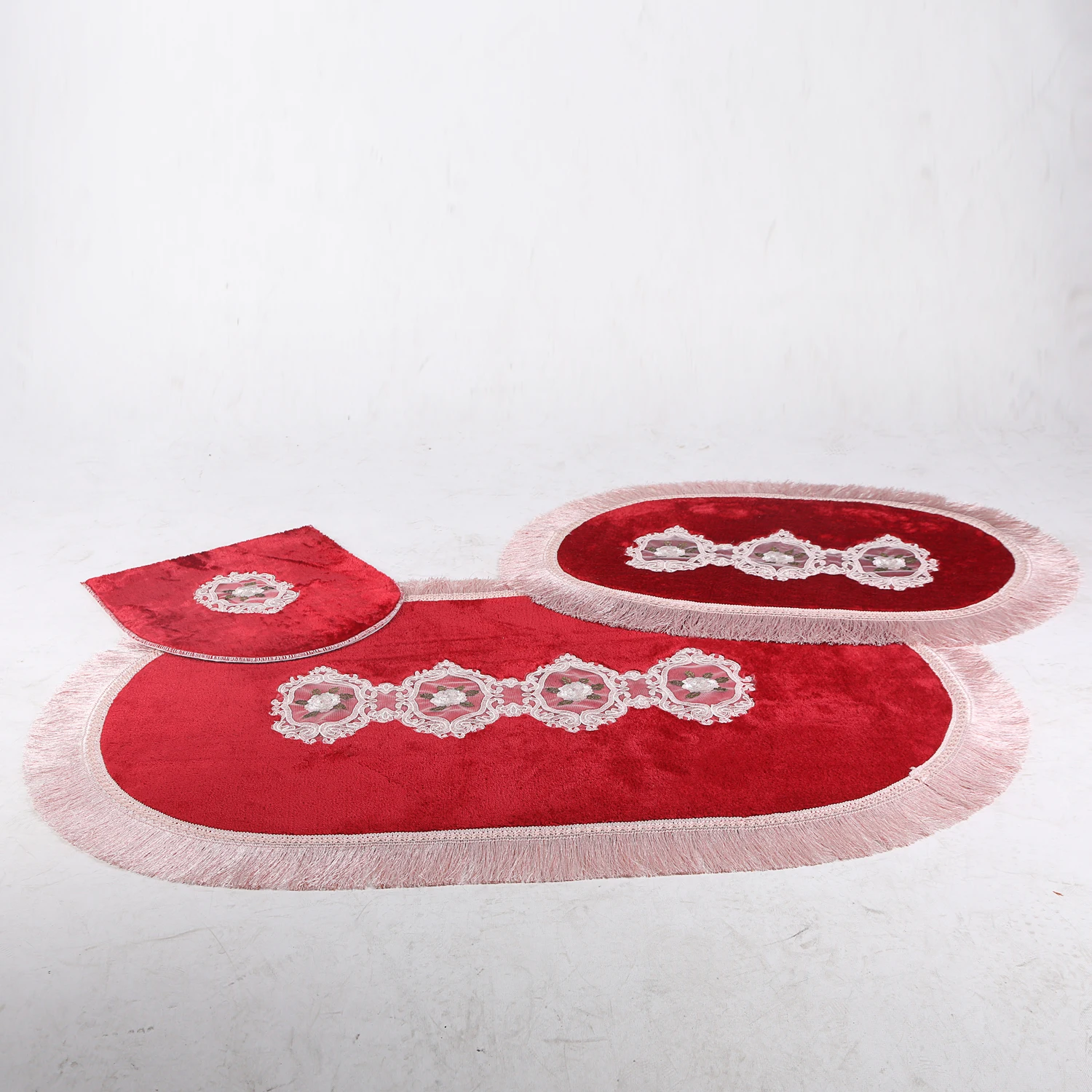 Prezzo Bonny Home Shems Borgogna 6 Pezzi Set Di Cestini Per Biancheria E Set Di Tappetini Da Bagno Organizzatore Deposito Di Vestiti Sporchi E Tappeti Da Bagno