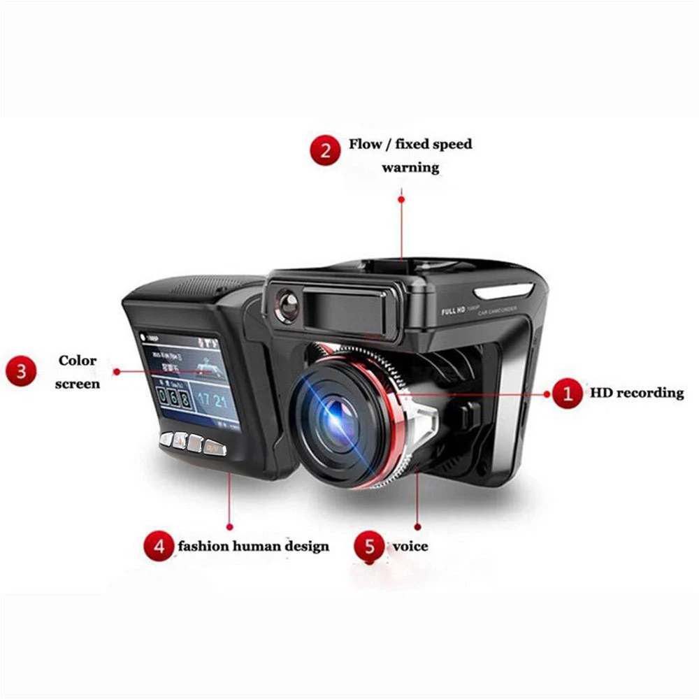 

2.4" 1080P FHD 170Car DVR Video Recorder G-sensor Speed Detecter USB With Motion Detection Night Vision Radar Speed Detector