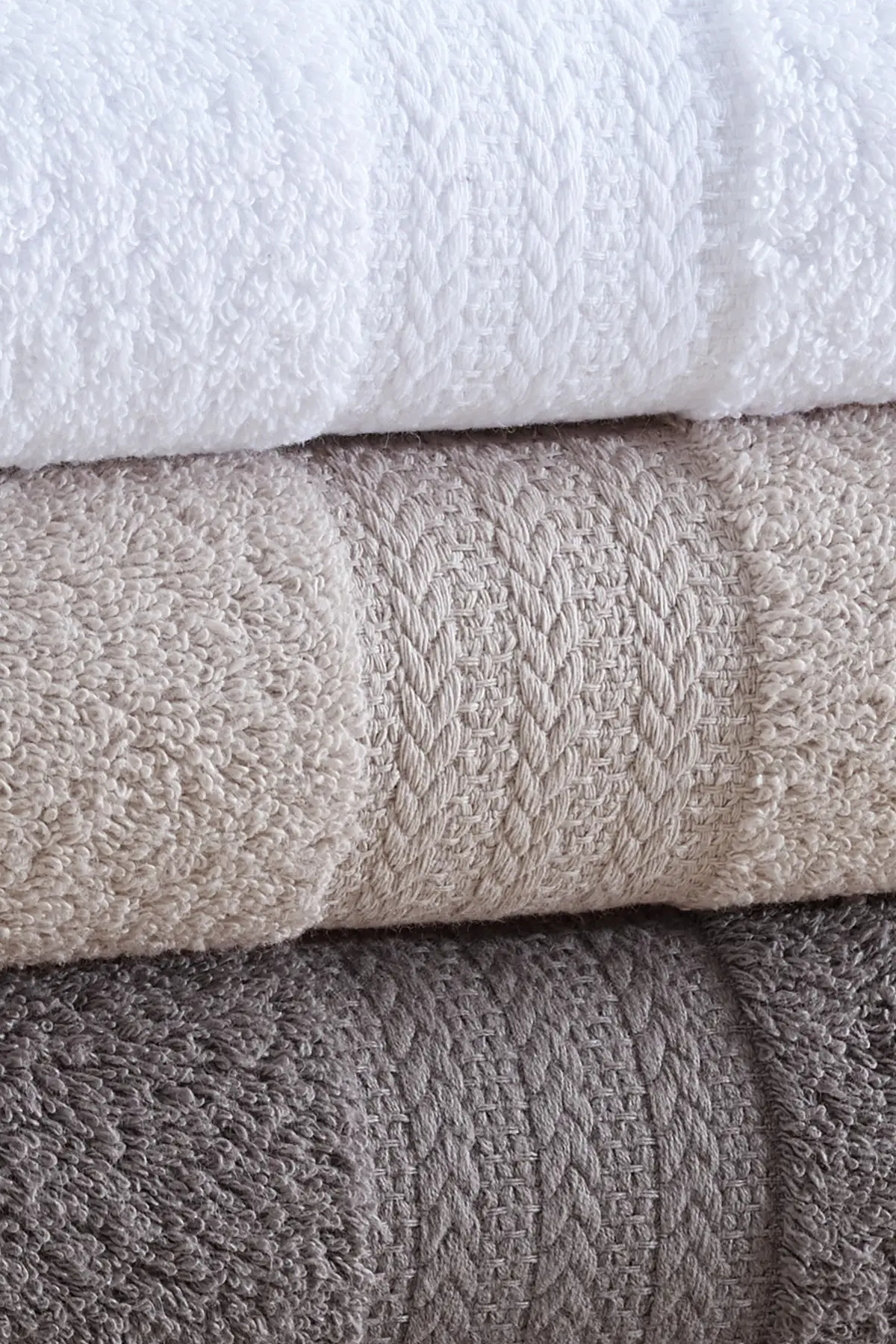 Vesty 50*90 cm 100% Cotton 4-Pack Face Towel Gray Beige White Soft Perfect Dryness High Absorbency for Bath Made in Turkey | Дом и сад