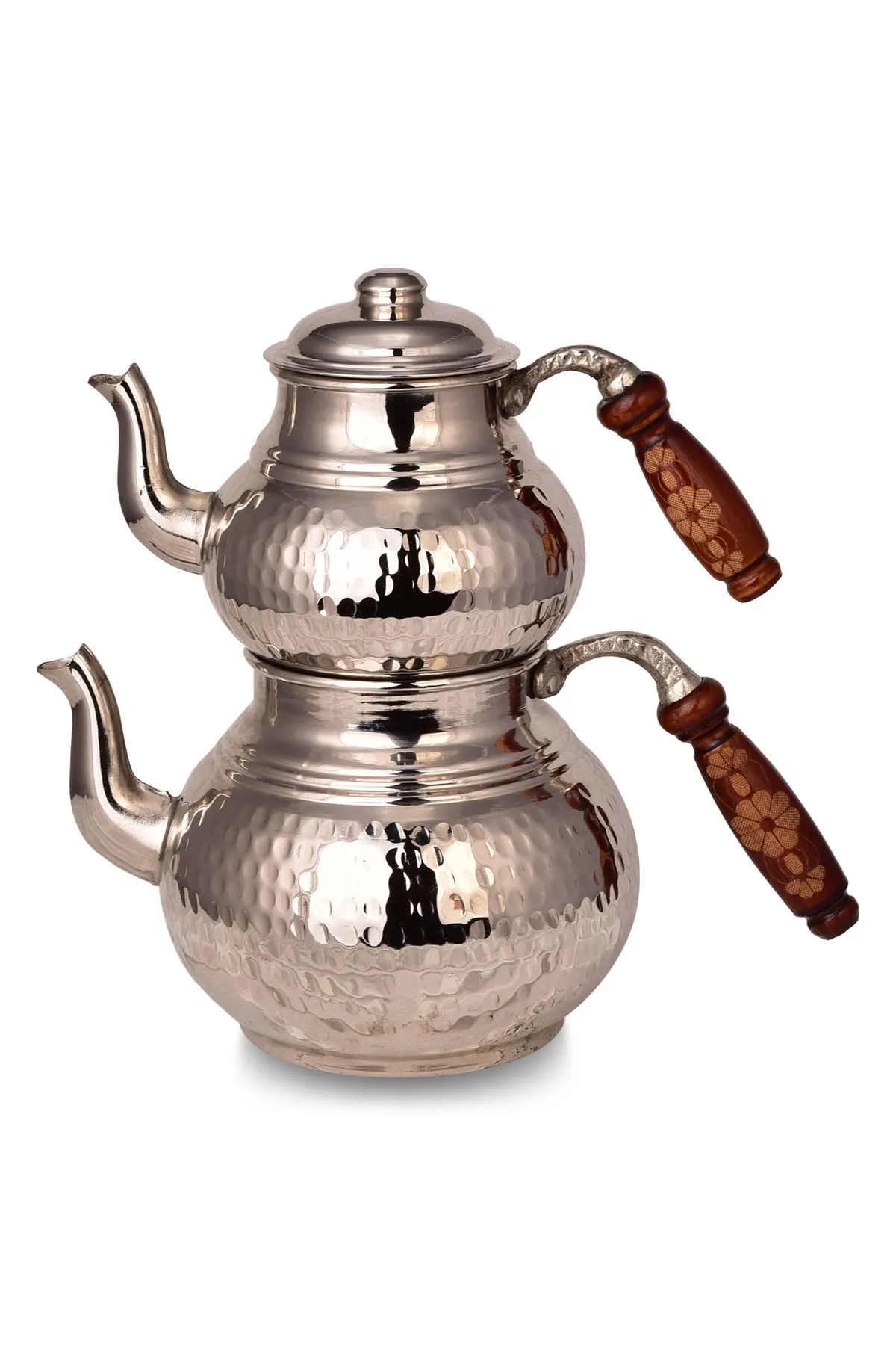 

HANDMADE COPPER CLASSIC TEAPOT MIDDLE HAND FORGED NICKEL