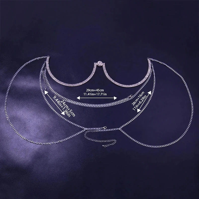 Сексуальный бюстгальтер цепочка Ювелирные изделия для женщин украшение Стразы