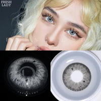 FRESH LADY Graduated Colored Contact Lenses Wholesale Colored Medical Lenses Yearly Use Stunna Girl Blue Hazel Contact Lenses