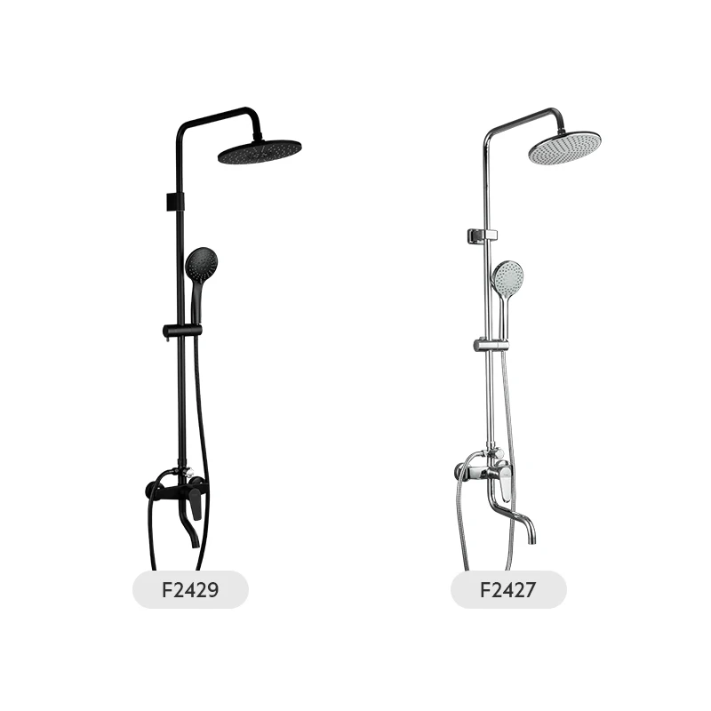 FRAP shower faucet mixer black system rain bath f2427/f2429 | Обустройство дома