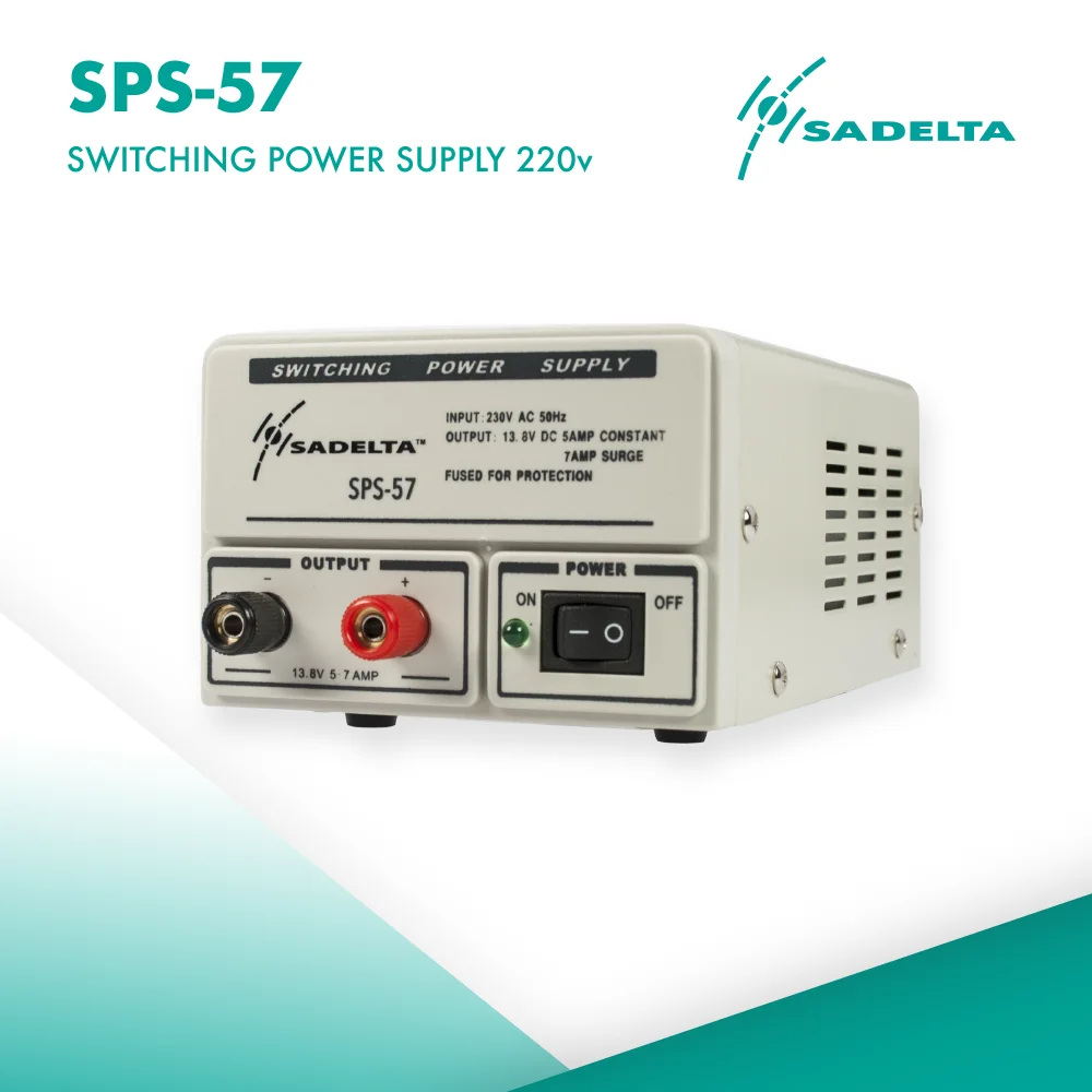 sadelta sps57  220vv13 8v. 57 ampères que comutam a fonte de alimentação com entrada de 220 volts e saída de 138 volts. ampères máximo ampères. Fonte de alimentação de comutação