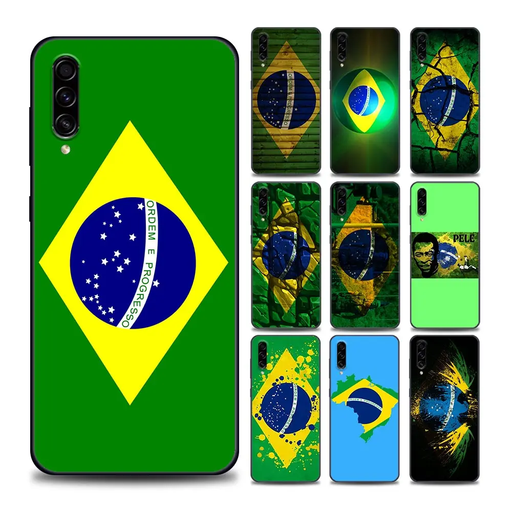 

Flag of Brazil Phone Case for Samsung A7 A9 A10 A20 A30 A40 A50 A60 A70 A80 A90 5G Soft Silicone Cover Coque