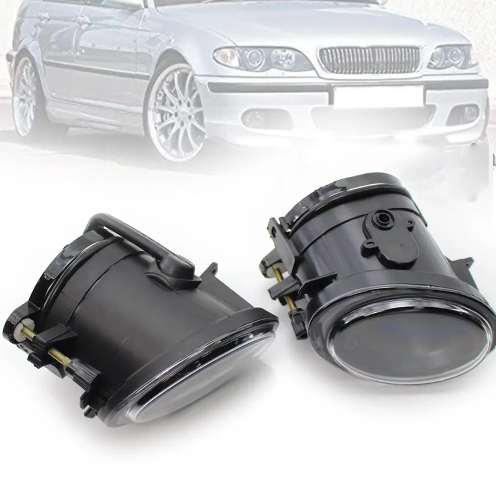 

2pcs/set Car Front Fog Light Transparent Real Glass Lens Replacement Part Car Modification Part For 3 series E46