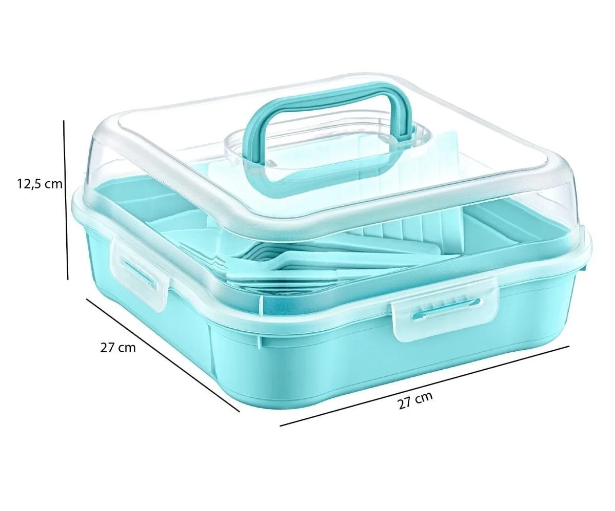 

32 Pieces Plastic Dinnerware Sets and Kitchen Tableware For Picnic and Camping