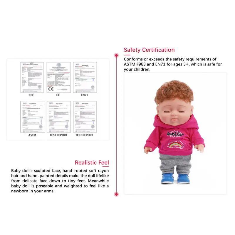 

RSG Bebe Reborn Doll Toy For Girls Accompany Doll Close Eye Boy Cute Doll Kids Christmas Birthday Gift Fast Shipping