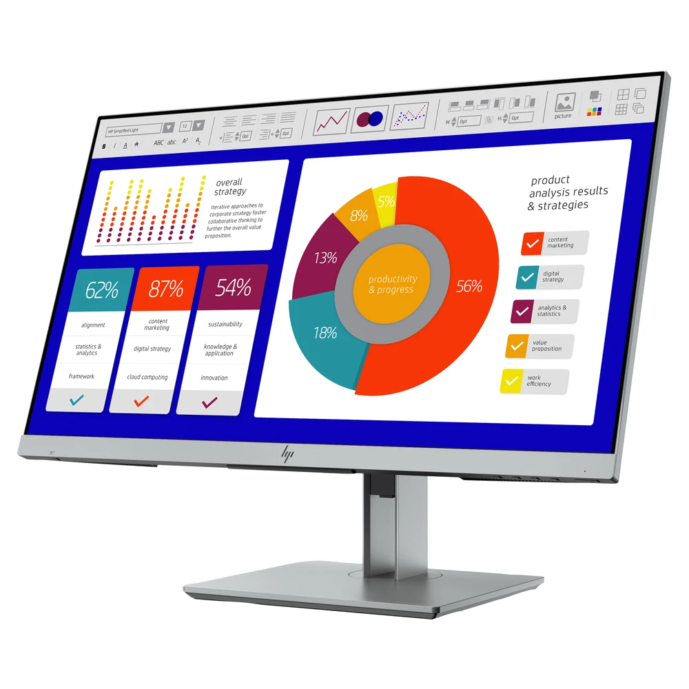 Монитор HP 23.8" EliteDisplay E243p серебристый IPS 14ms 16:9 HDMI DisplayPort Mat HAS 260cd USB | Компьютеры и