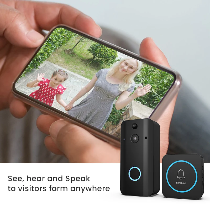 Дверной звонок Simshine Wi-Fi 1080P HD ночное видение |