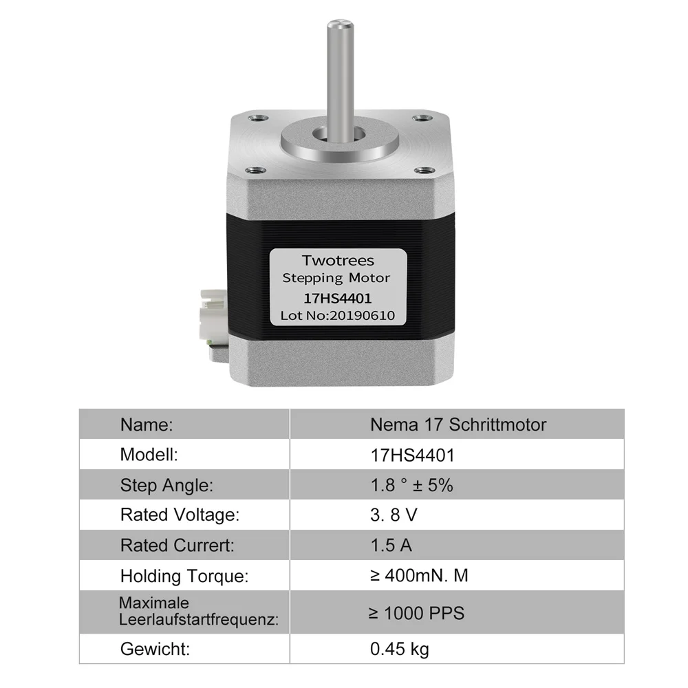 Шаговый двигатель Usongshine Nema 17 40 мм 42 дюйма 4 разъема 17HS4401 NEMA17 42bygh 1 5 А с DuPont линией