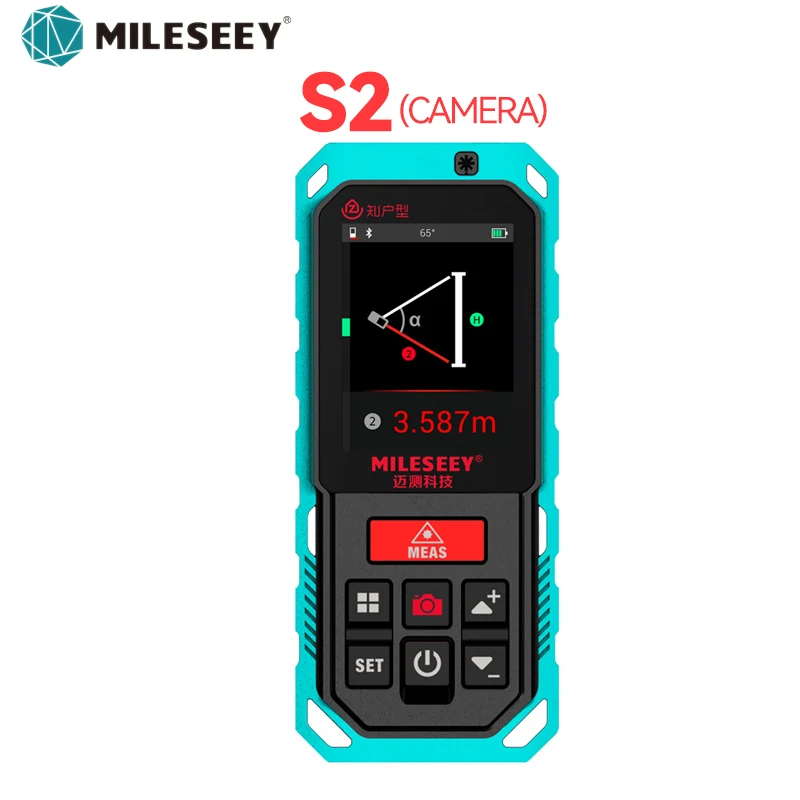 Mileseey S2 Camera Laser Distance Meter Professional Outdoor Bluetooth Rangefinder 100M 200M  For Any Two Point Measure Tool