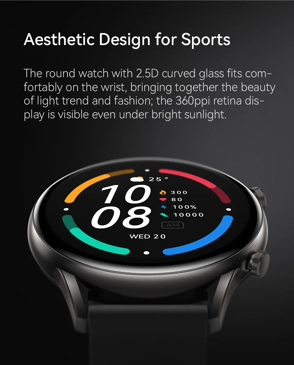 HAYLOU RT2 smart watches Custom watch face Blood oxygen monitor 12 Sport Models Heart Rate Monito Sleep monitor IP68 Waterproof