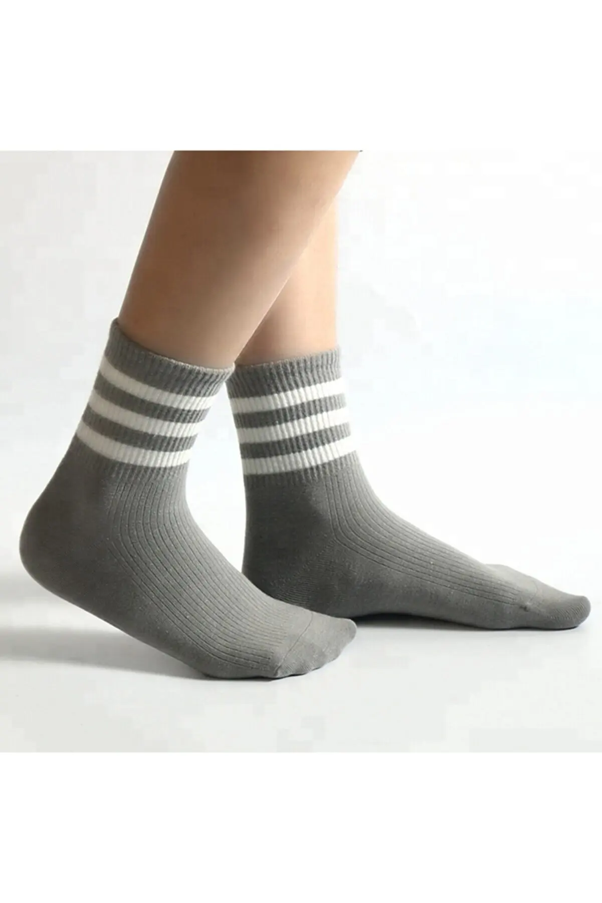 Unisex 5 Pcs Striped Tennis Model Socks (extra Soft)